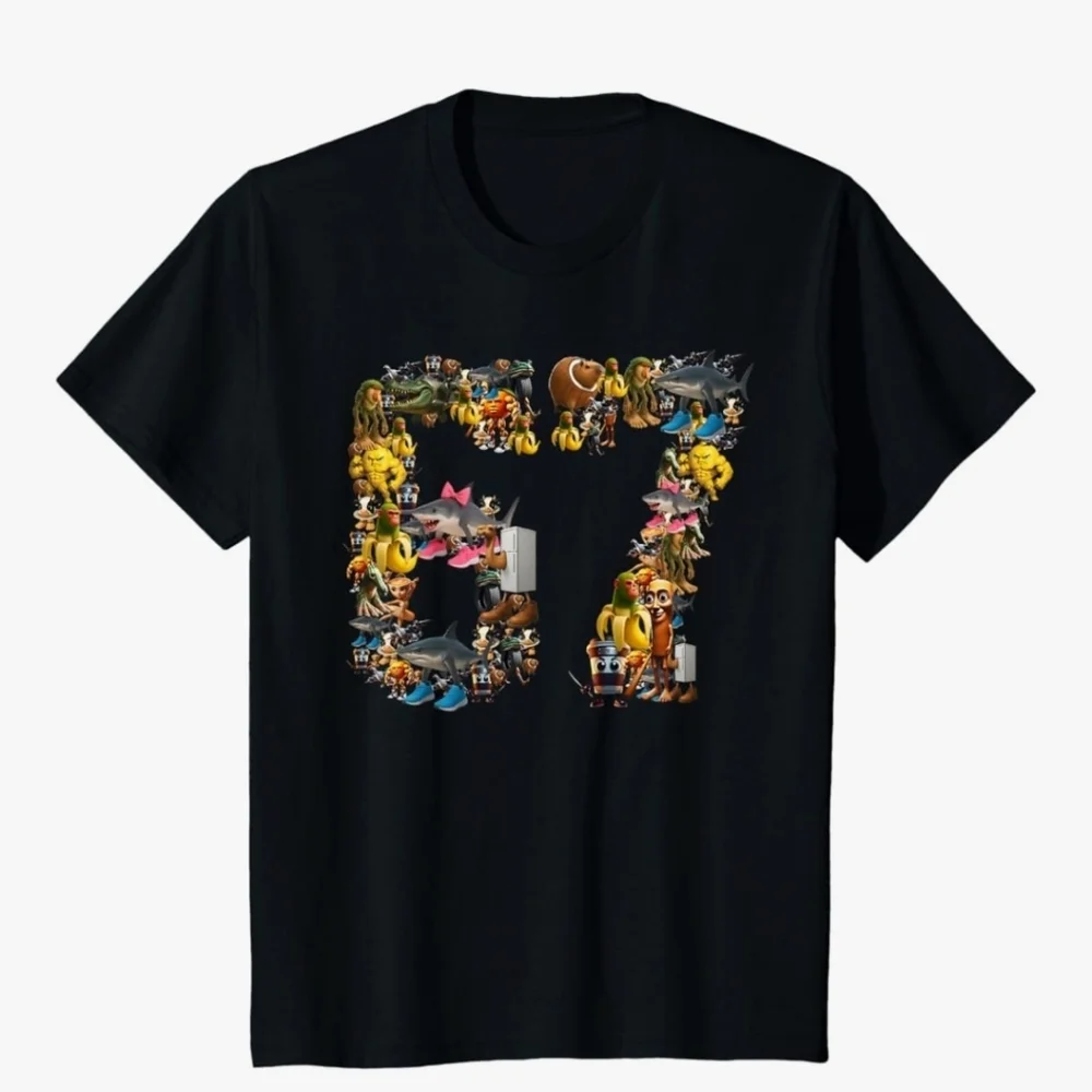 67 BIRTHDAY MEME NWT Italian Brain Rot Child's Shirt Size Small